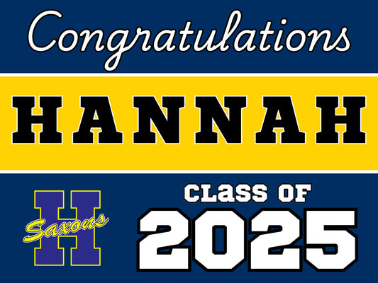 Class of 2025 Saxons Yard Sign