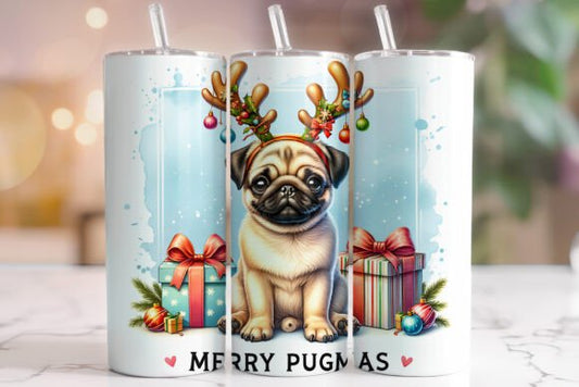 Christmas Merry Pugmas Tumbler