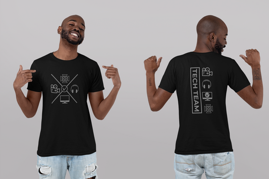 TVCTech T-Shirt Grey on Black