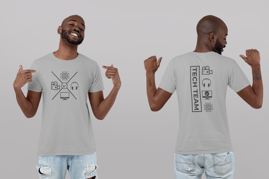 TVCTech T-Shirt Black on Grey